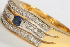 Bague Or jaune Saphir