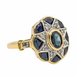 Bague Or jaune Saphir