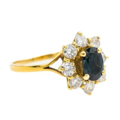 Bague Or jaune Saphir