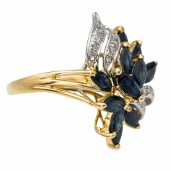 Bague Or jaune Saphir