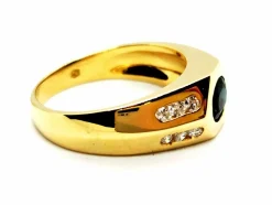 Bague Or jaune Saphir