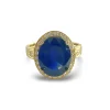 Bague or jaune Saphir 7 carats et Diamants