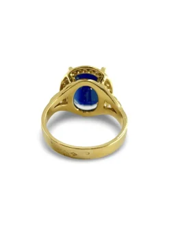 Bague or jaune Saphir 7 carats et Diamants