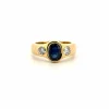 Bague Or Jaune Saphir & Diamants