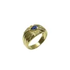 Bague Or jaune Saphir Diamants