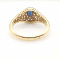 Bague Or jaune Saphir Diamants