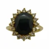 Bague or, jaune saphir et diamants