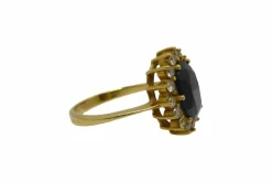 Bague or, jaune saphir et diamants
