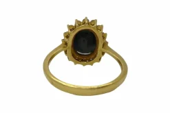 Bague or, jaune saphir et diamants