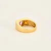 Bague or jaune saphir rose diamants