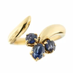 Bague Or jaune Saphirs