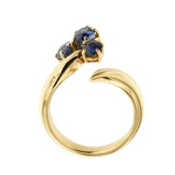 Bague Or jaune Saphirs
