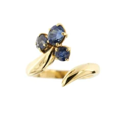 Bague Or jaune Saphirs
