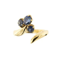 Bague Or jaune Saphirs