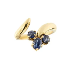 Bague Or jaune Saphirs