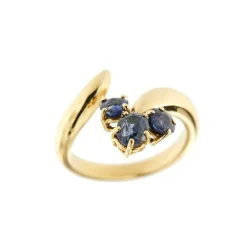 Bague Or jaune Saphirs