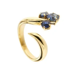 Bague Or jaune Saphirs