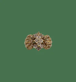 Bague or jaune sertie de diamants