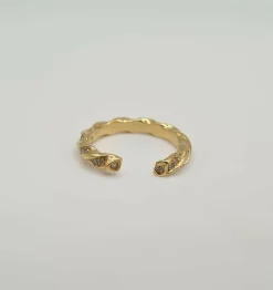 Bague or jaune sertie de diamants