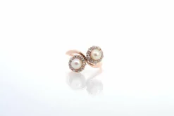 Bague or jaune sertie de diamants
