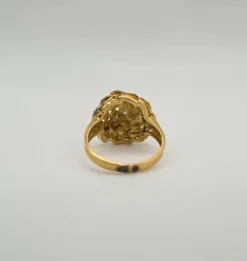 Bague or jaune sertie de diamants