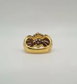 Bague or jaune sertie de diamants