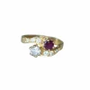 Bague or jaune Toi et Moi Rubis et Diamants