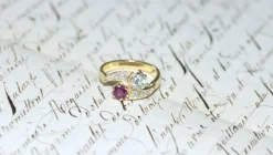 Bague or jaune Toi et Moi Rubis et Diamants