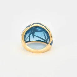 Bague or jaune étoile diamants