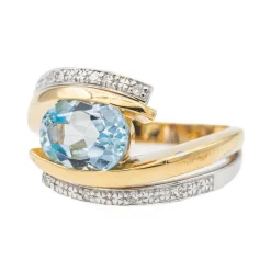 Bague Or jaune Topaze