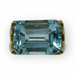 Bague or jaune Topaze bleue