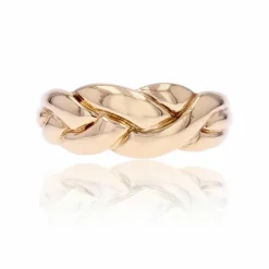 Bague or jaune tressé d'occasion