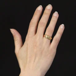 Bague or jaune tressé d'occasion
