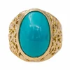 Bague Or jaune Turquoise