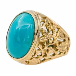 Bague Or jaune Turquoise