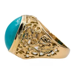 Bague Or jaune Turquoise