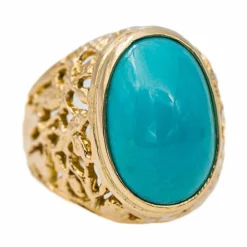 Bague Or jaune Turquoise