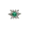 Bague or, émeraude, diamants