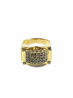 Bague or pavage 44 diamants