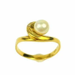 Bague Or Perle de Culture et Diamants