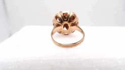 Bague Or Perle fine Emeraudes