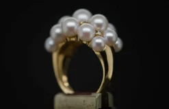 Bague Or Perles et Diamants