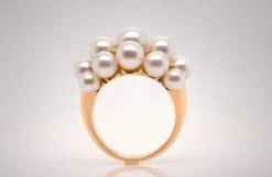 Bague Or Perles et Diamants