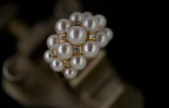 Bague Or Perles et Diamants
