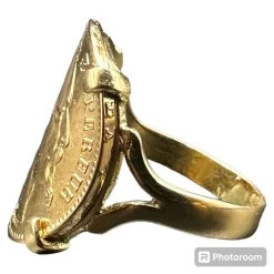 Bague or PIECE 20 francs NAPOLEON III