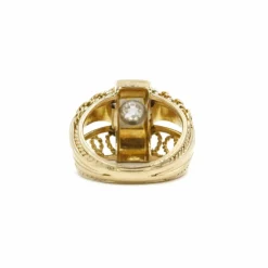 Bague Or, Platine Et Diamant