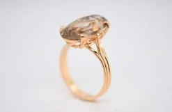Bague Or Quartz Fumé