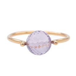 Bague Or rose Améthyste