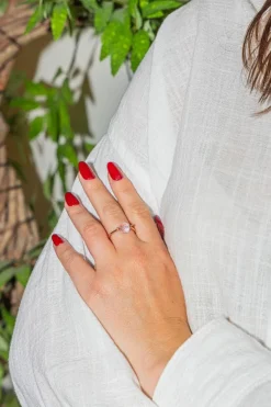 Bague Or rose Améthyste
