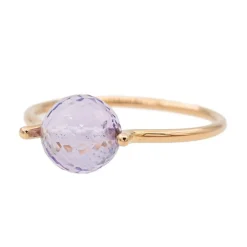 Bague Or rose Améthyste